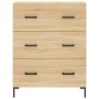 Aparador de madera de ingeniería roble Sonoma 69,5x34x90 cm