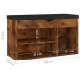 Shoe bench with smoked oak engineered wood cushion by vidaXL, Shoe racks and shoe organizers - Ref: Foro24-326767, Price: 83,...