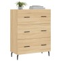 Aparador de madera de ingeniería roble Sonoma 69,5x34x90 cm