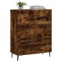 Aparador de madera de ingeniería roble ahumado 69,5x34x90 cm