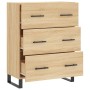 Aparador de madera de ingeniería roble Sonoma 69,5x34x90 cm