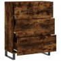 Aparador de madera de ingeniería roble ahumado 69,5x34x90 cm