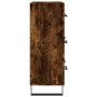 Aparador de madera de ingeniería roble ahumado 69,5x34x90 cm