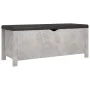 Caja de almacenaje con cojín madera ingeniería gris hormigón by vidaXL, Storage trunks - Ref: Foro24-326772, Price: 107,93 €,...