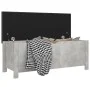Caja de almacenaje con cojín madera ingeniería gris hormigón by vidaXL, Storage trunks - Ref: Foro24-326772, Price: 107,93 €,...