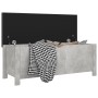Caja de almacenaje con cojín madera ingeniería gris hormigón von vidaXL, Aufbewahrungskisten - Ref: Foro24-326772, Preis: 109...