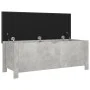 Caja de almacenaje con cojín madera ingeniería gris hormigón by vidaXL, Storage trunks - Ref: Foro24-326772, Price: 107,93 €,...