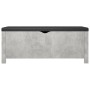 Caja de almacenaje con cojín madera ingeniería gris hormigón von vidaXL, Aufbewahrungskisten - Ref: Foro24-326772, Preis: 109...