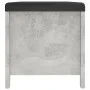 Caja de almacenaje con cojín madera ingeniería gris hormigón by vidaXL, Storage trunks - Ref: Foro24-326772, Price: 107,93 €,...
