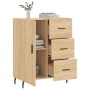 Aparador de madera de ingeniería roble Sonoma 69,5x34x90 cm
