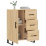 Aparador de madera de ingeniería roble Sonoma 69,5x34x90 cm