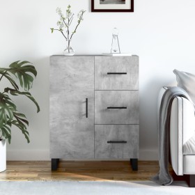 Aparador de madera de ingeniería gris hormigón 69,5x34x90 cm Aparador de madera de ingeniería gris hormigón 69,5x34x90 cm