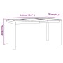Juego de comedor para jardín 5 piezas madera maciza de teca