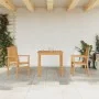 Juego de comedor para jardín 3 pzas madera maciza de teca de vidaXL, Conjuntos de jardín - Ref: Foro24-3157909, Precio: 513,2...