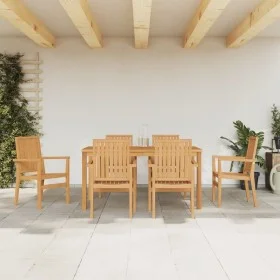 Garden dining set 7 pieces solid teak wood by vidaXL, Garden sets - Ref: Foro24-3157916, Price: 1,00 €, Discount: %