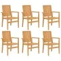 Juego de comedor de jardín 7 piezas madera maciza de teca de vidaXL, Conjuntos de jardín - Ref: Foro24-3157916, Precio: 1,00 ...