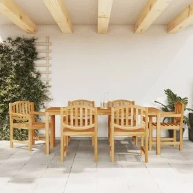 Garden dining set 7 pieces solid teak wood by vidaXL, Garden sets - Ref: Foro24-3157930, Price: 915,43 €, Discount: %