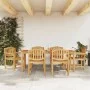 Juego de comedor de jardín 7 piezas madera maciza de teca de vidaXL, Conjuntos de jardín - Ref: Foro24-3157930, Precio: 915,2...