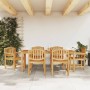Juego de comedor de jardín 7 piezas madera maciza de teca de vidaXL, Conjuntos de jardín - Ref: Foro24-3157930, Precio: 960,6...