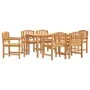 Juego de comedor de jardín 7 piezas madera maciza de teca de vidaXL, Conjuntos de jardín - Ref: Foro24-3157930, Precio: 915,2...