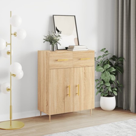 Aparador de madera de ingeniería roble Sonoma 69,5x34x90 cm