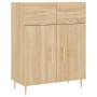 Aparador de madera de ingeniería roble Sonoma 69,5x34x90 cm