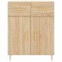 Aparador de madera de ingeniería roble Sonoma 69,5x34x90 cm