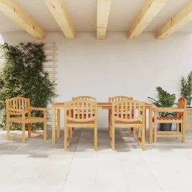 Garten-Essgruppe 7-teilig aus massivem Teakholz von vidaXL, Gartensets - Ref: Foro24-3157935, Preis: 979,12 €, Rabatt: %