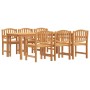Juego de comedor de jardín 7 piezas madera maciza de teca de vidaXL, Conjuntos de jardín - Ref: Foro24-3157935, Precio: 1,00 ...
