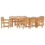 Juego de comedor para jardín 9 piezas madera maciza de teca de vidaXL, Conjuntos de jardín - Ref: Foro24-3157936, Precio: 1,0...