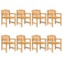 9-piece solid teak wood dining set for garden by vidaXL, Garden sets - Ref: Foro24-3157936, Price: 1,00 €, Discount: %