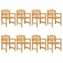 Juego de comedor para jardín 9 piezas madera maciza de teca de vidaXL, Conjuntos de jardín - Ref: Foro24-3157936, Precio: 1,0...