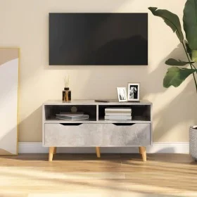 Betongrauer TV-Schrank aus Holzwerkstoff, 90 x 40 x 48,5 cm von vidaXL, TV-Möbel - Ref: Foro24-326781, Preis: 85,72 €, Rabatt: %