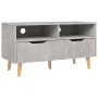 Concrete gray engineered wood TV cabinet 90x40x48.5 cm by vidaXL, TV Furniture - Ref: Foro24-326781, Price: 85,58 €, Discount: %