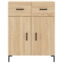 Aparador de madera de ingeniería roble Sonoma 69,5x34x90 cm