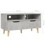 Concrete gray engineered wood TV cabinet 90x40x48.5 cm by vidaXL, TV Furniture - Ref: Foro24-326781, Price: 85,58 €, Discount: %
