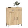 Aparador de madera de ingeniería roble Sonoma 69,5x34x90 cm