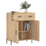 Aparador de madera de ingeniería roble Sonoma 69,5x34x90 cm