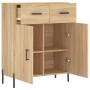 Aparador de madera de ingeniería roble Sonoma 69,5x34x90 cm