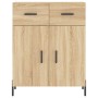 Aparador de madera de ingeniería roble Sonoma 69,5x34x90 cm