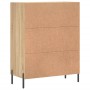 Aparador de madera de ingeniería roble Sonoma 69,5x34x90 cm