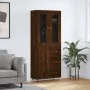 Aparador alto madera contrachapada marrón roble 69,5x34x180 cm de vidaXL, Aparadores - Ref: Foro24-3198448, Precio: 176,28 €,...