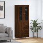 Tall brown oak plywood sideboard 69.5x34x180 cm by vidaXL, Sideboards - Ref: Foro24-3198448, Price: 178,17 €, Discount: %