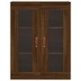 Aparador alto madera contrachapada marrón roble 69,5x34x180 cm de vidaXL, Aparadores - Ref: Foro24-3198448, Precio: 176,28 €,...