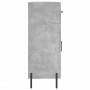 Aparador de madera de ingeniería gris hormigón 69,5x34x90 cm