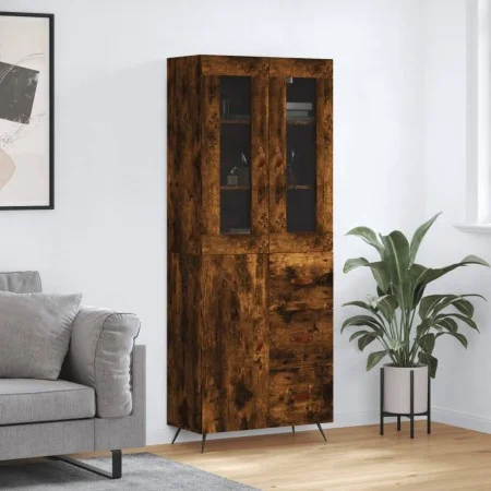 Aparador alto madera contrachapada roble ahumado 69,5x34x180 cm by vidaXL, Sideboards - Ref: Foro24-3198446, Price: 156,10 €,...