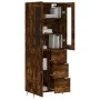 Aparador alto madera contrachapada roble ahumado 69,5x34x180 cm by vidaXL, Sideboards - Ref: Foro24-3198446, Price: 156,10 €,...