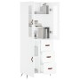 Aparador alto madera contrachapada blanco 69,5x34x180 cm de vidaXL, Aparadores - Ref: Foro24-3198441, Precio: 170,46 €, Descu...
