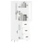 Tall white plywood sideboard 69.5x34x180 cm by vidaXL, Sideboards - Ref: Foro24-3198441, Price: 171,40 €, Discount: %