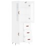 Aparador alto madera contrachapada blanco 69,5x34x180 cm de vidaXL, Aparadores - Ref: Foro24-3198441, Precio: 170,46 €, Descu...